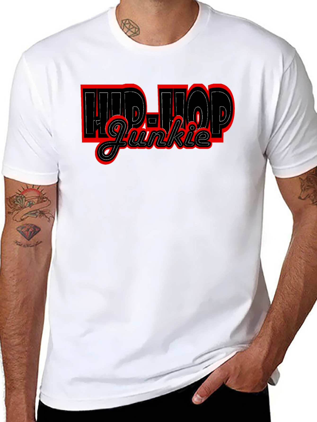 Hip-Hop Junkie Black T-Shirt