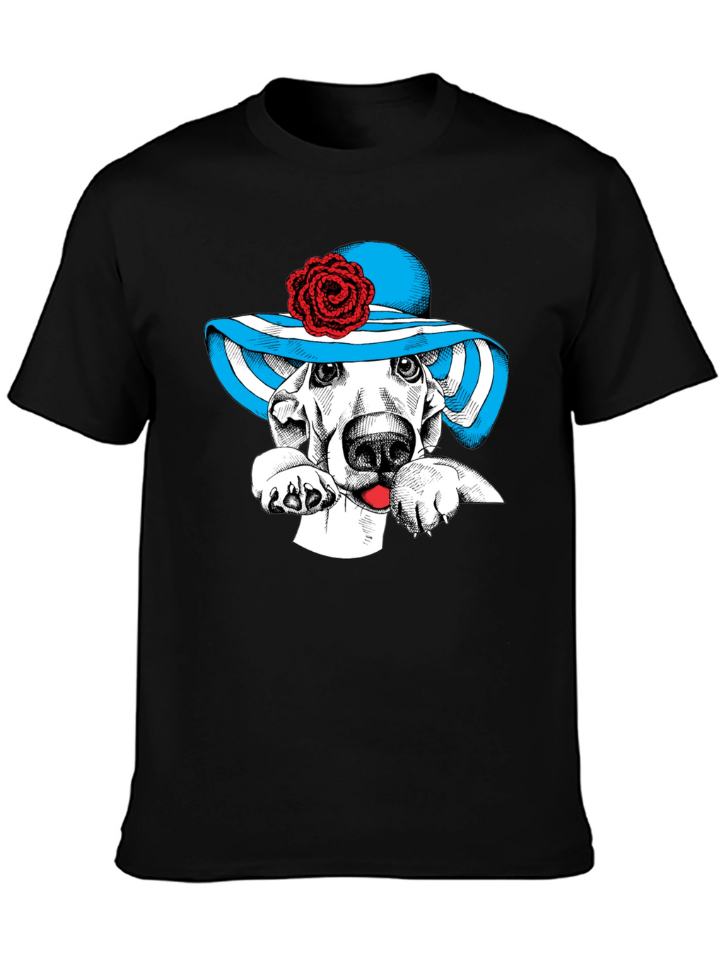 Dog in Hat Graphic Tee - Unique Design!