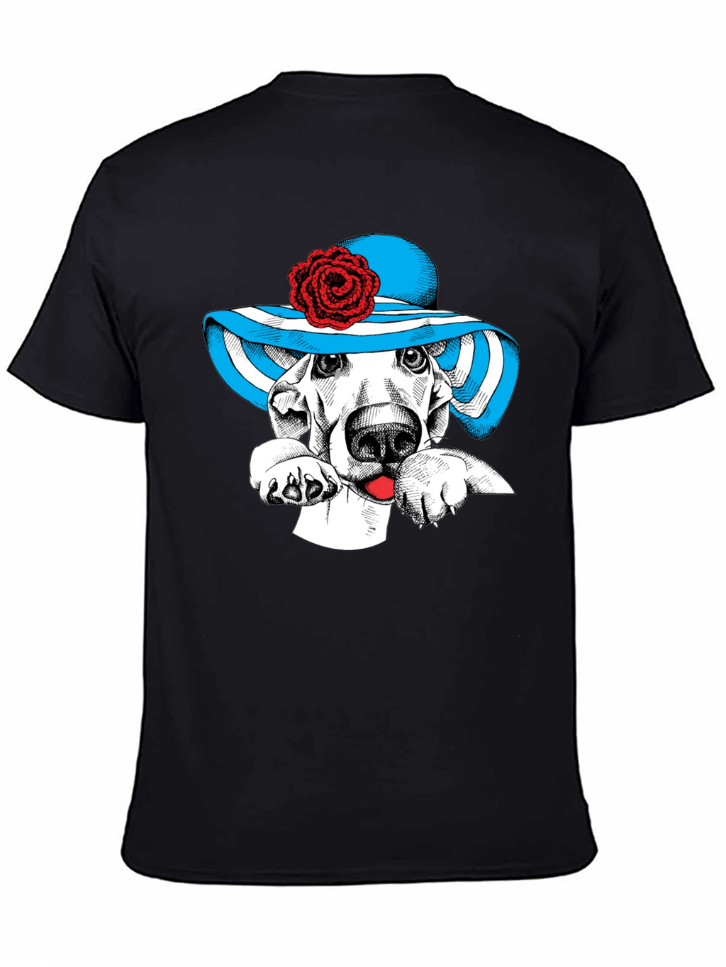 Dog in Hat Graphic Tee - Unique Design!
