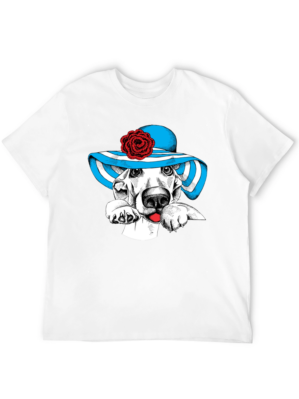 Dog in Hat Graphic Tee - Unique Design!