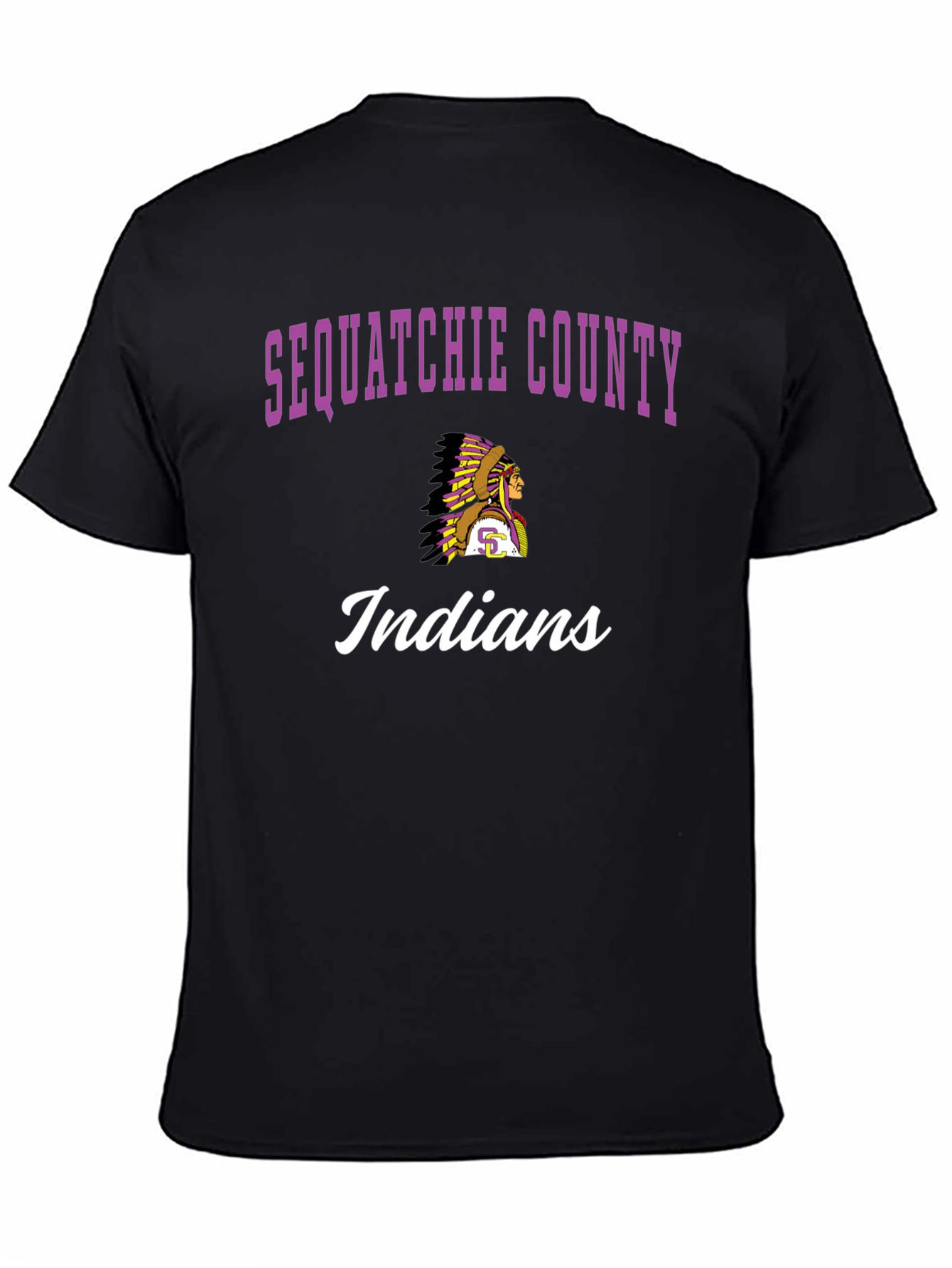Sequatchie County Indians Black T-Shirt