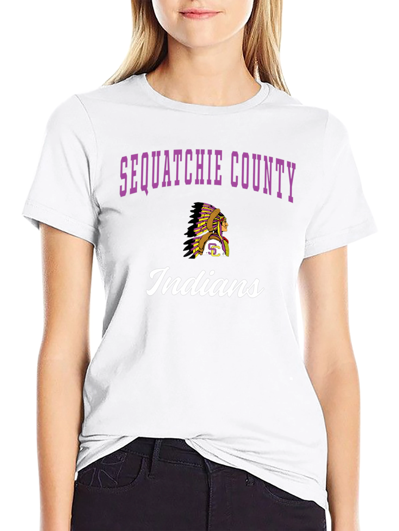 Sequatchie County Indians Black T-Shirt