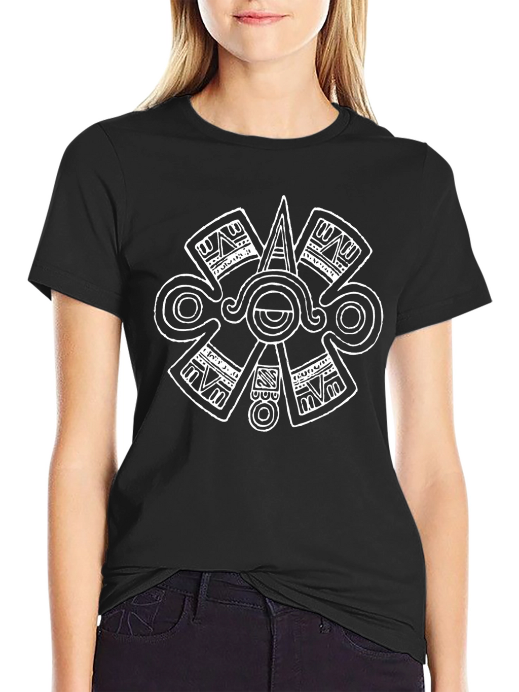 Aztec Calendar T-Shirt - Black Graphic Tee