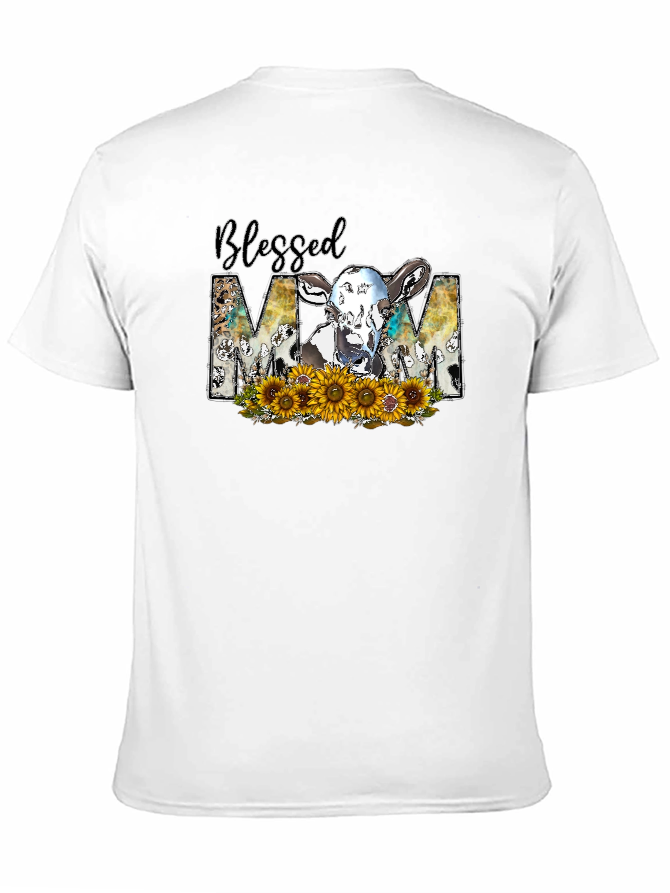 Blessed Mom Cow Graphic Tee