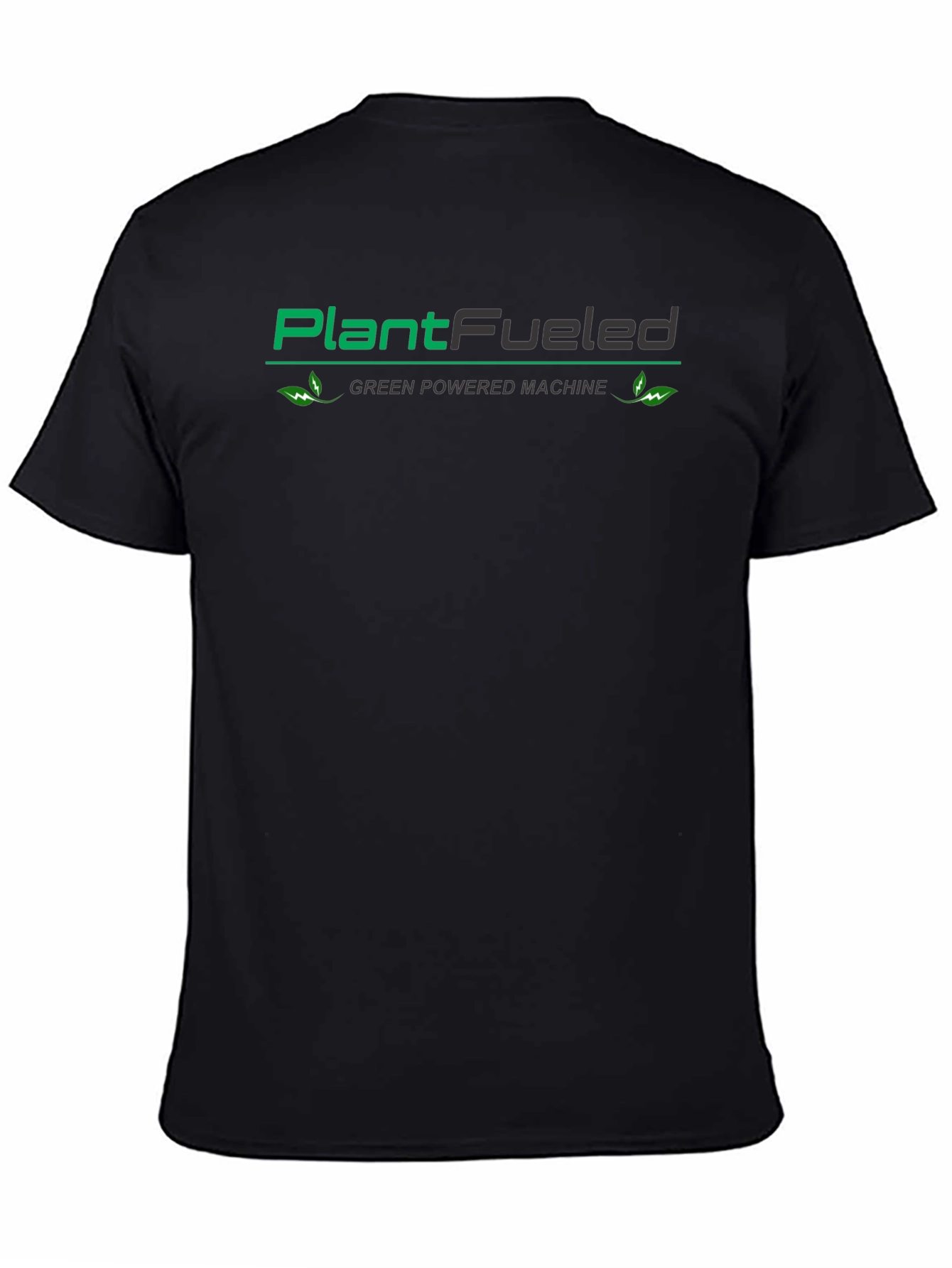 PlantFueled Green Powered Machine Black T-Shirt