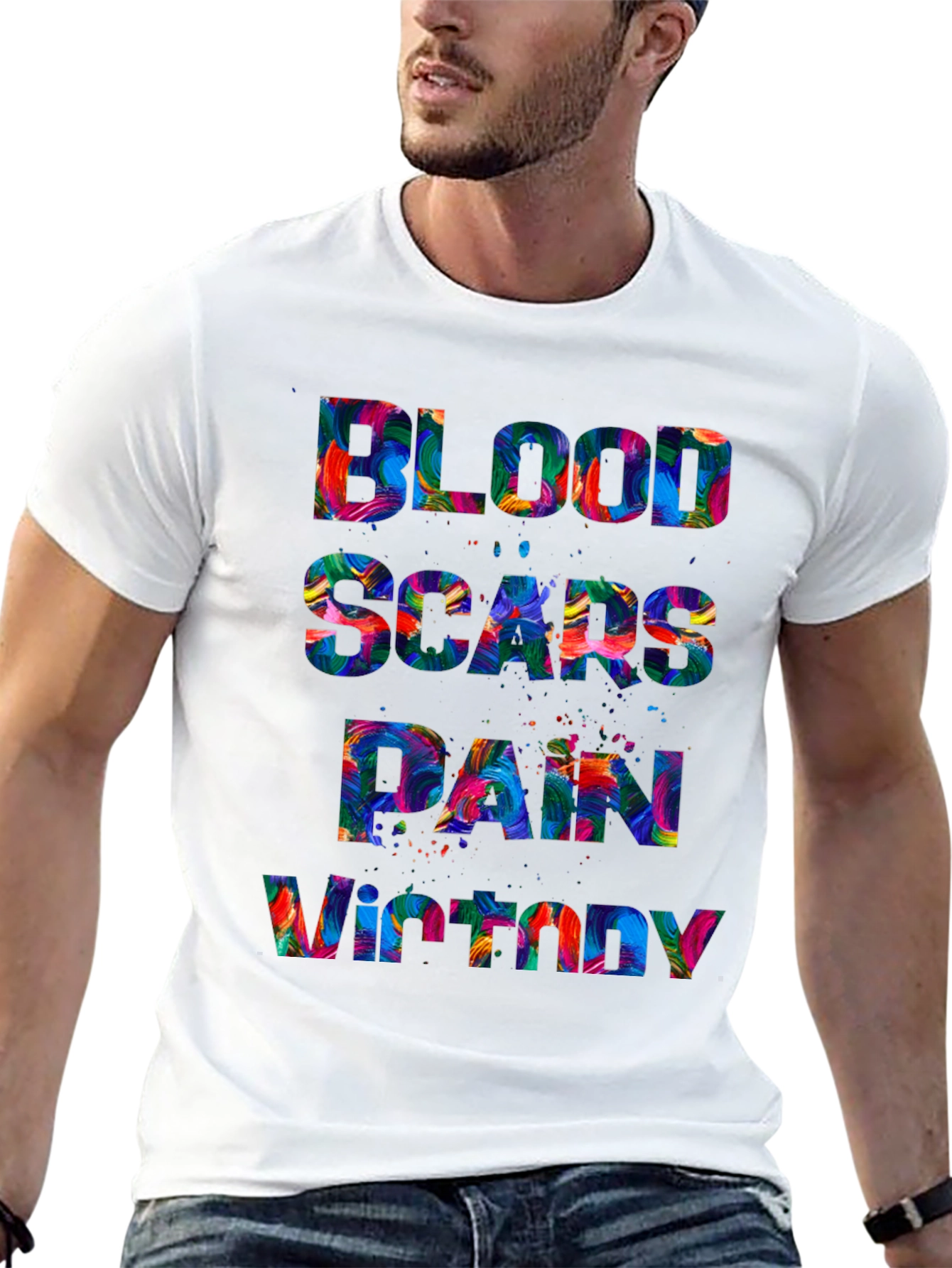 Blood Scars Pain Victory Graphic Tee