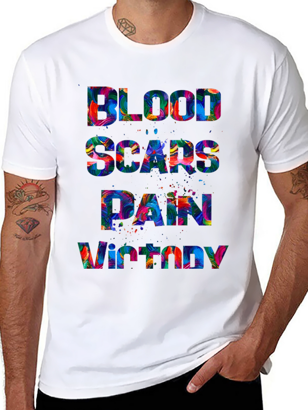 Blood Scars Pain Victory Graphic Tee