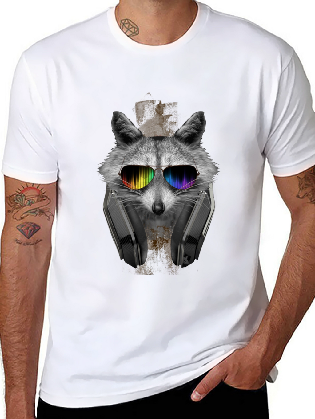 Cool Raccoon Graphic T-Shirt