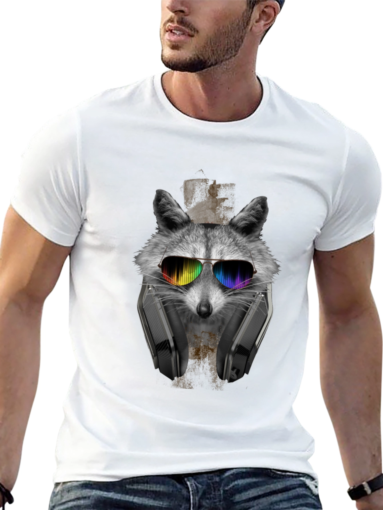 Cool Raccoon Graphic T-Shirt