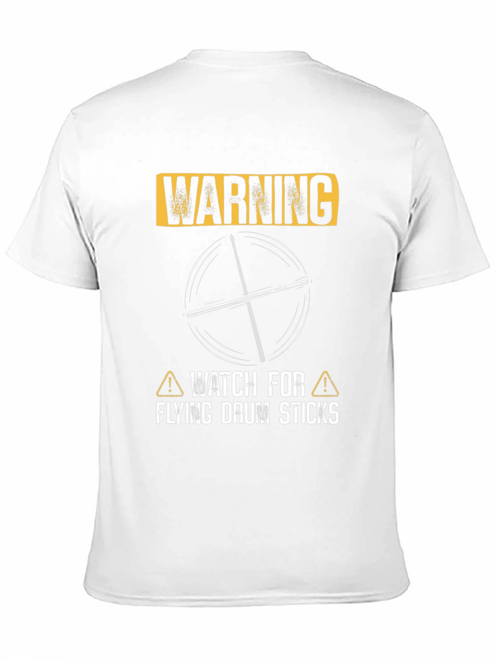 Warning Flying Drum Sticks Graphic Tee