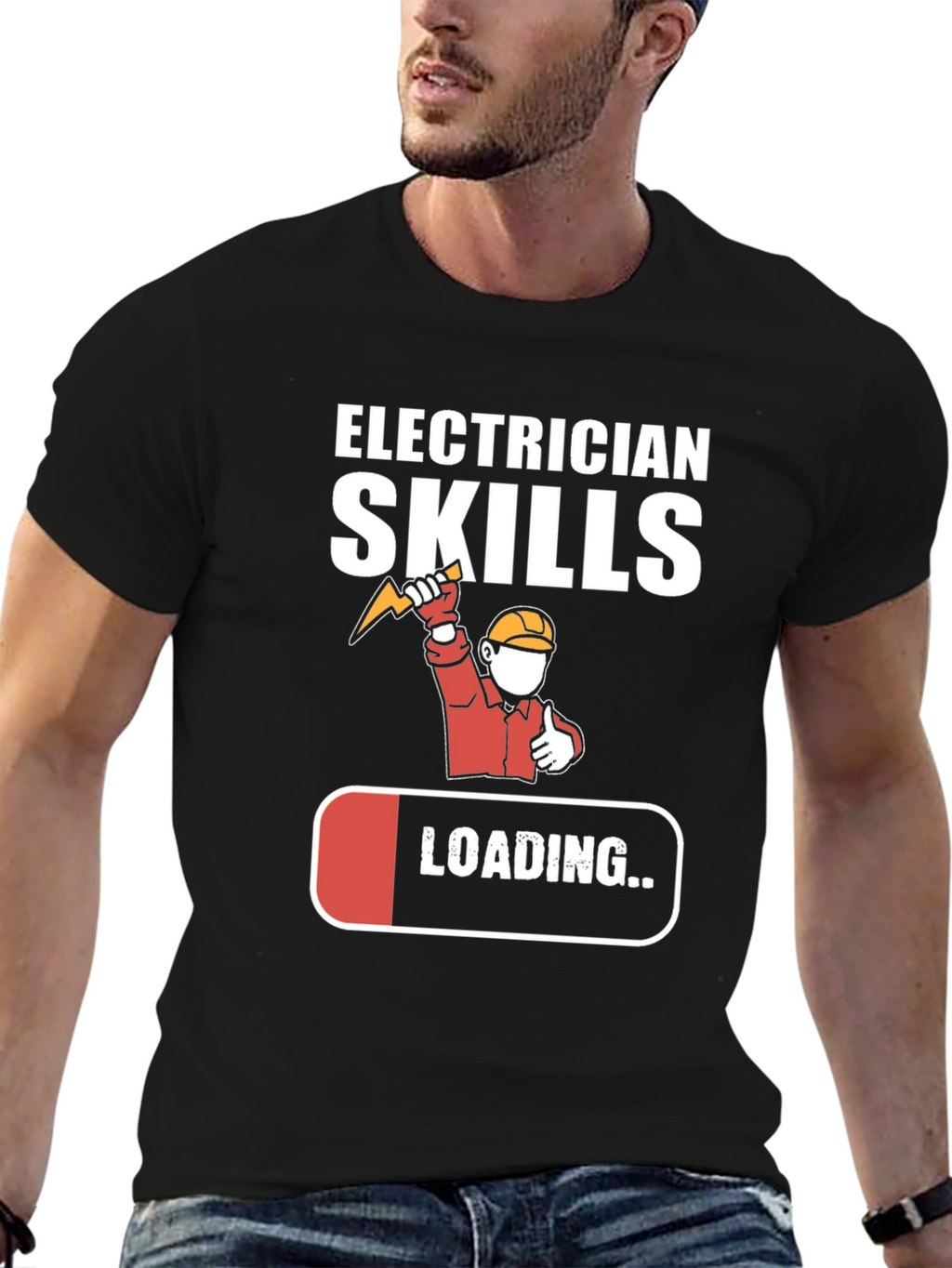 Electrician Skills Loading T-Shirt Funny Gift