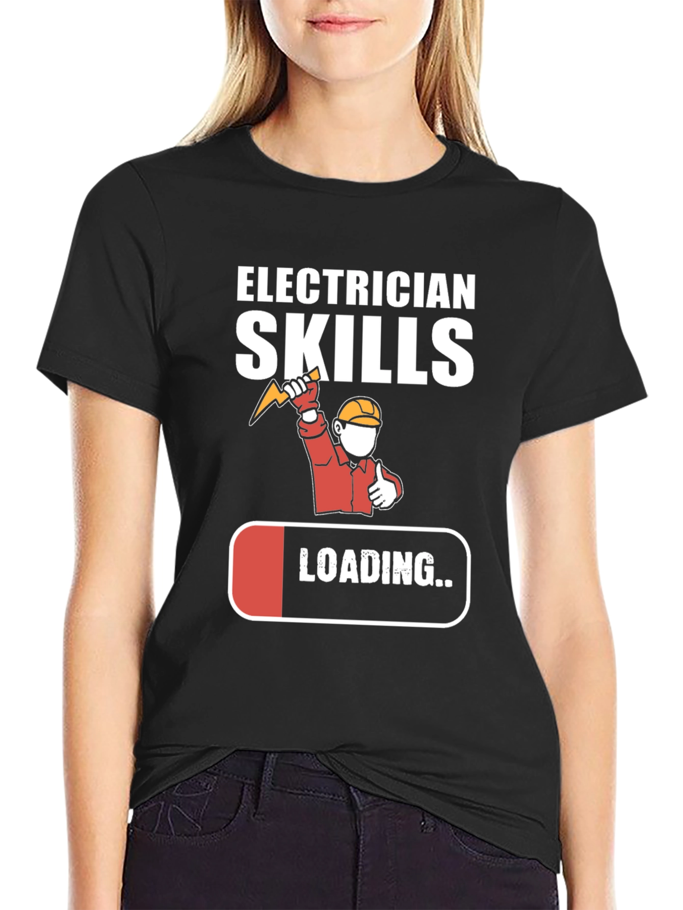 Electrician Skills Loading T-Shirt Funny Gift
