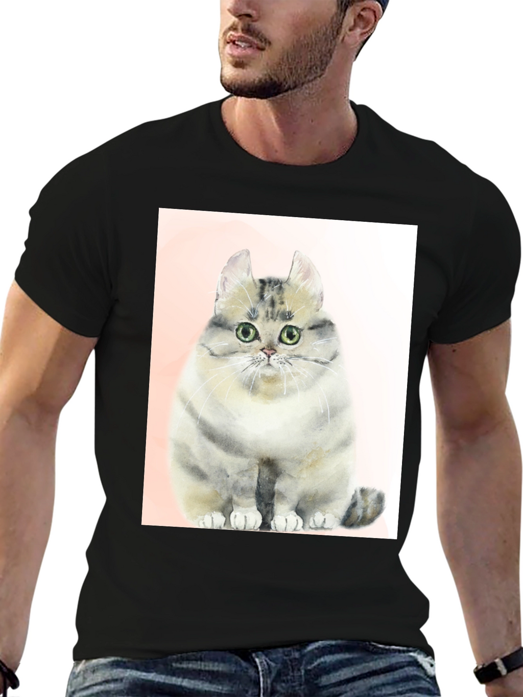 Cute Cat Graphic Tee - Unique Design