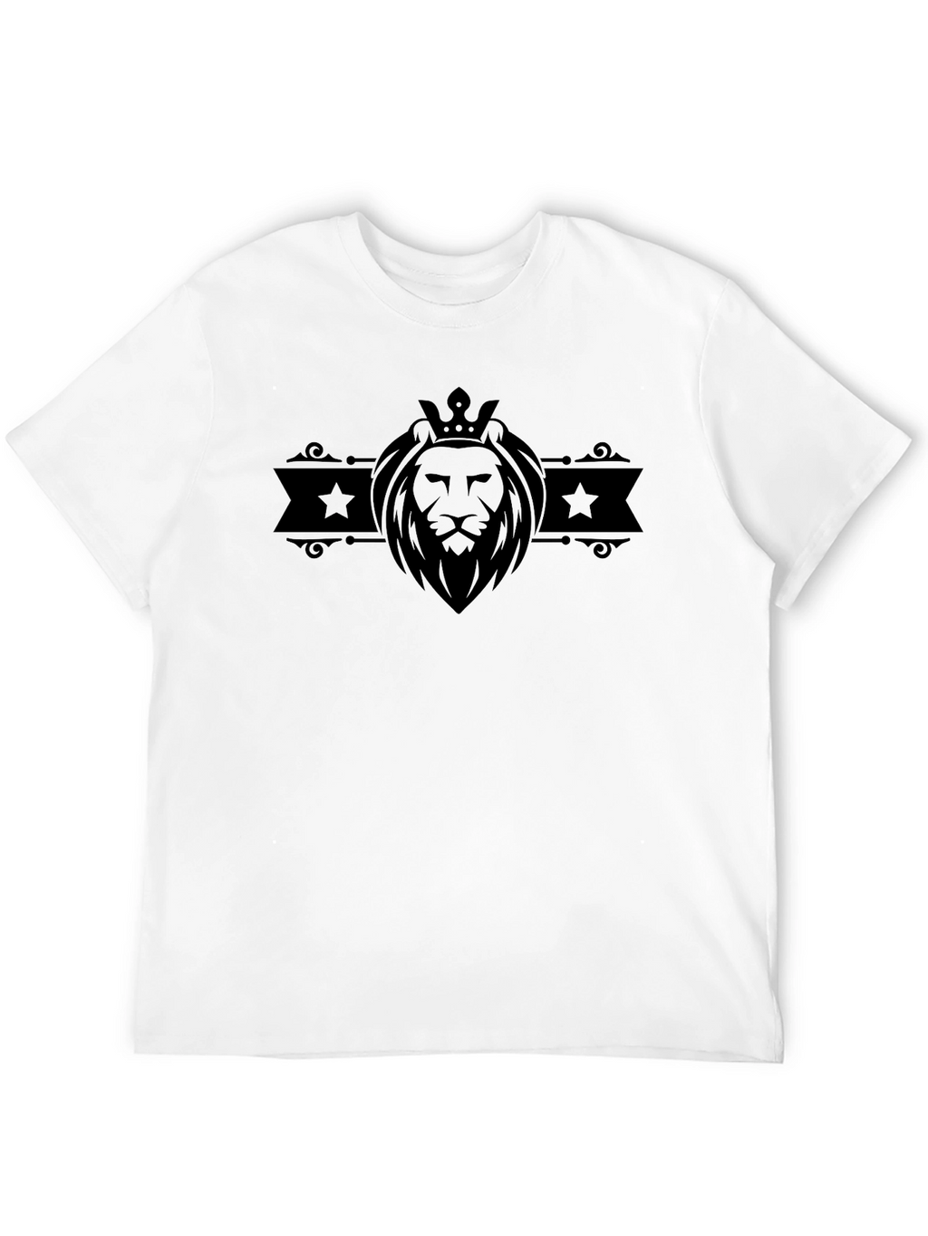 Lion King Crown Graphic Black T-Shirt