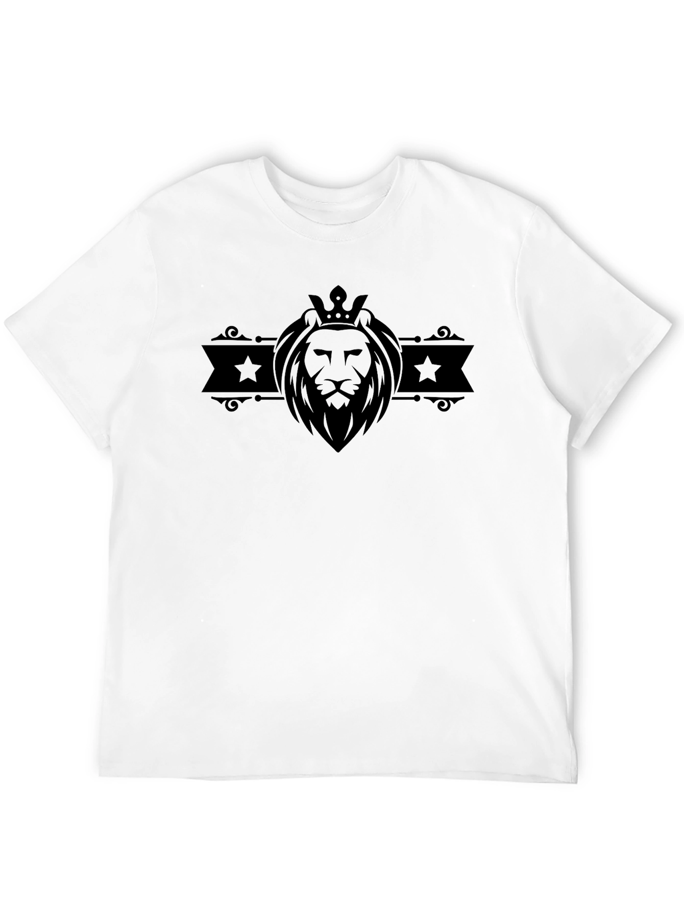 Lion King Crown Graphic Black T-Shirt
