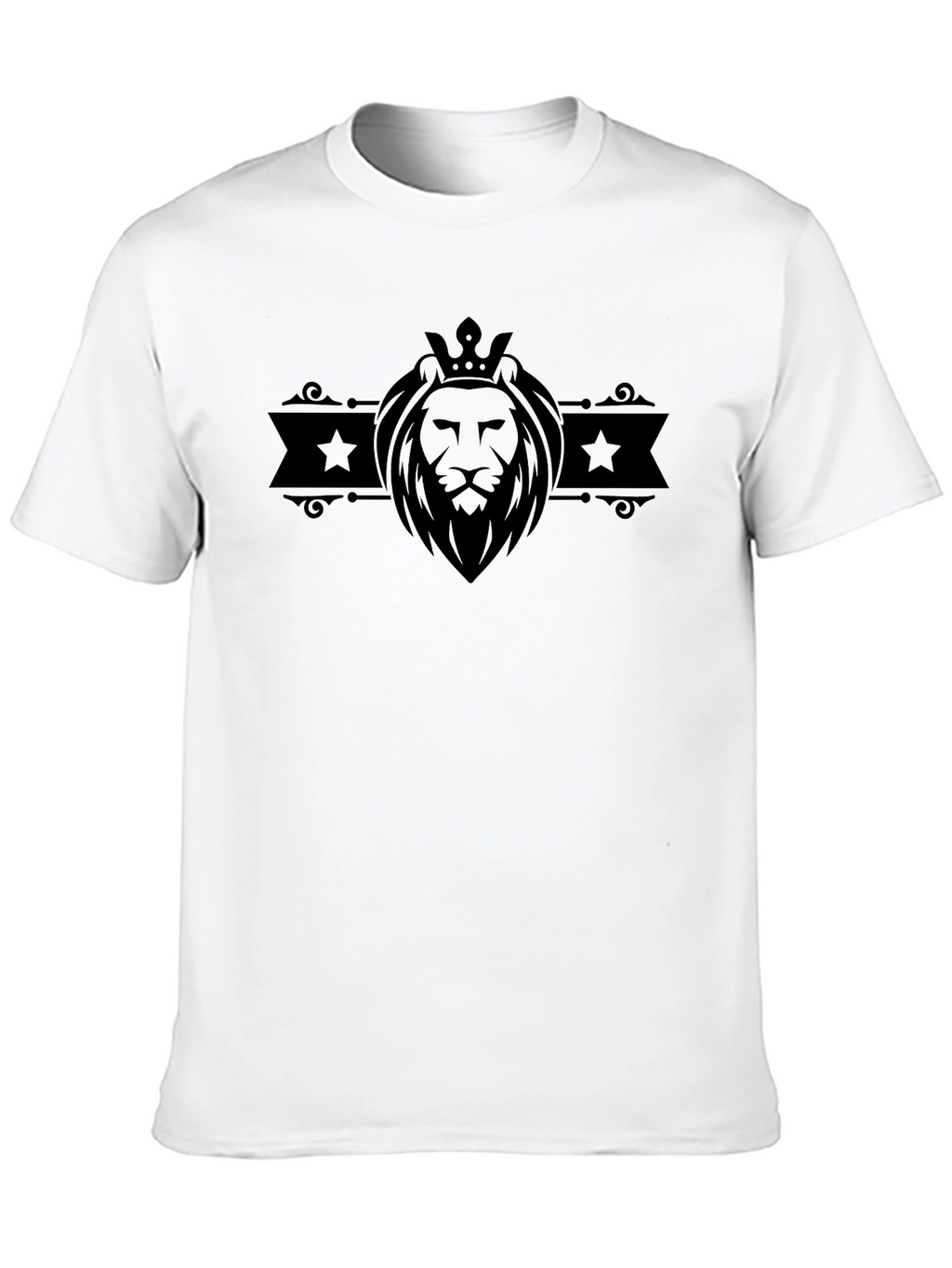 Lion King Crown Graphic Black T-Shirt