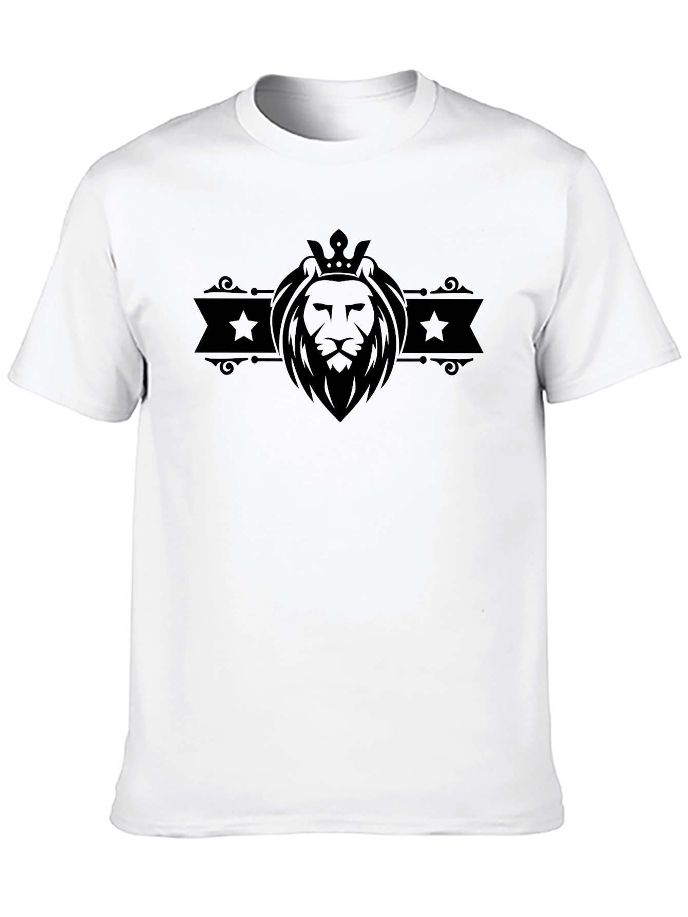 Lion King Crown Graphic Black T-Shirt