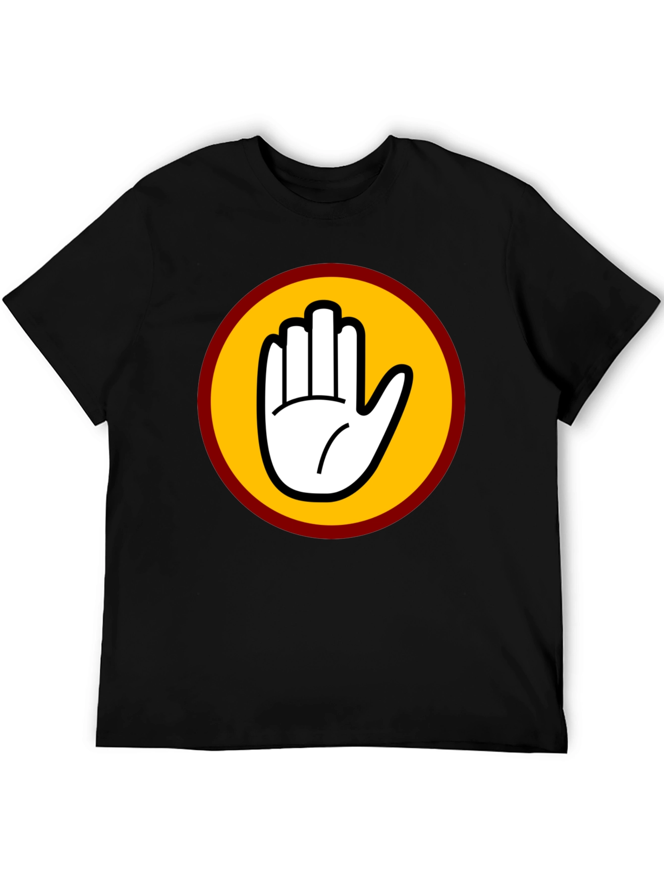 Black T-Shirt with Bold Hand Graphic
