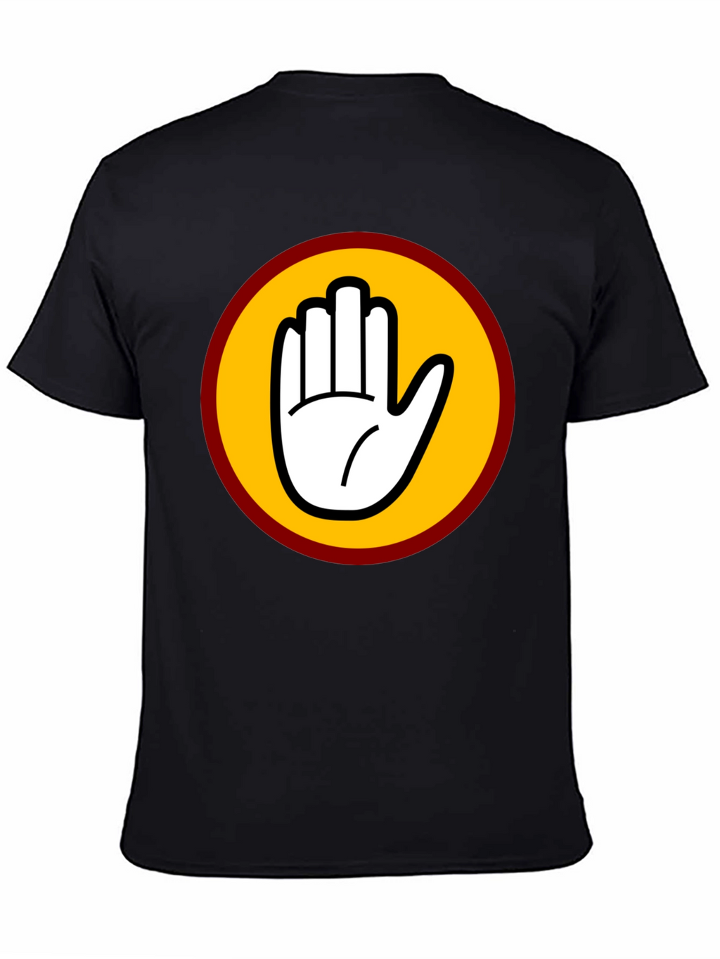 Black T-Shirt with Bold Hand Graphic