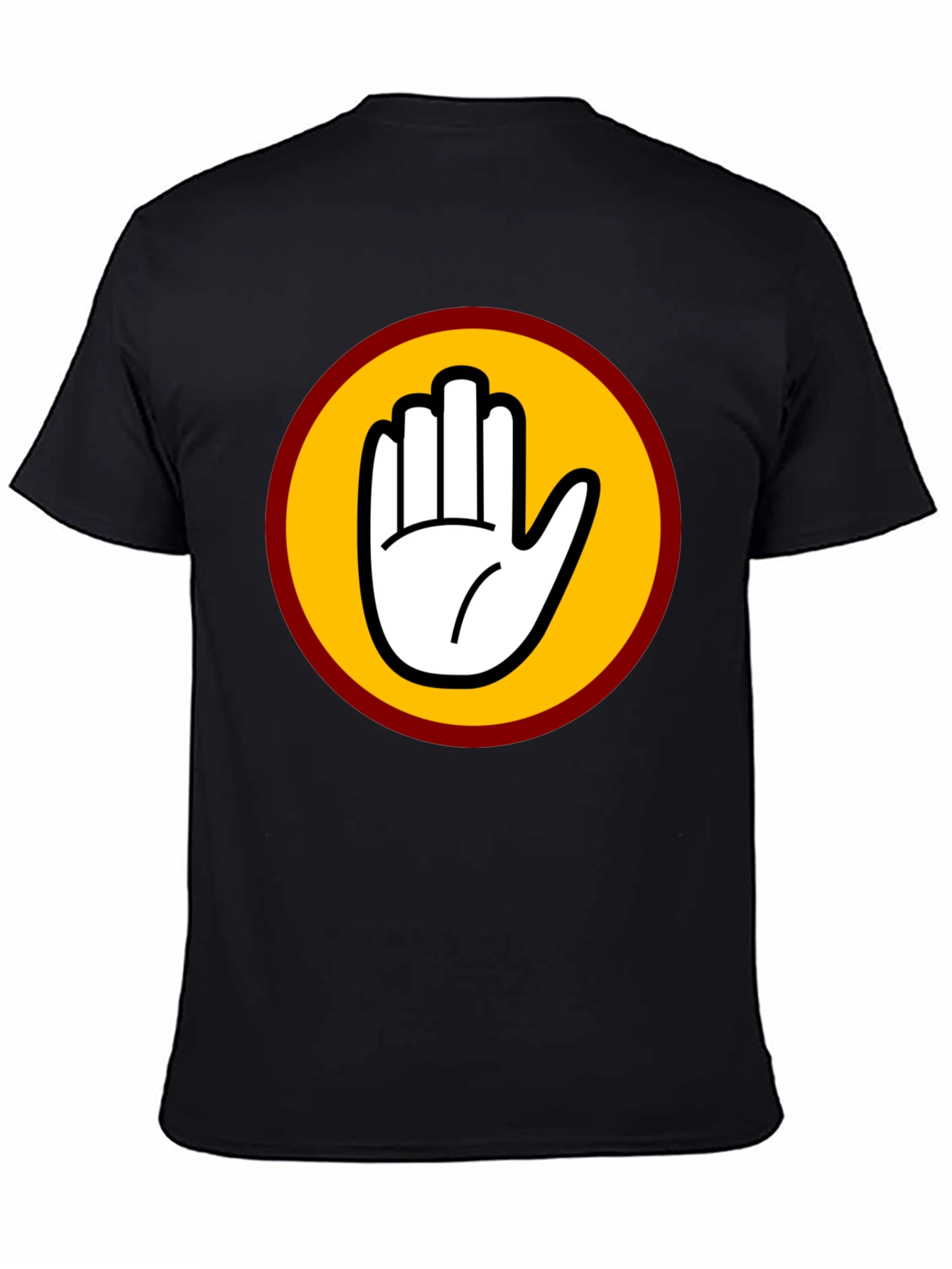 Black T-Shirt with Bold Hand Graphic