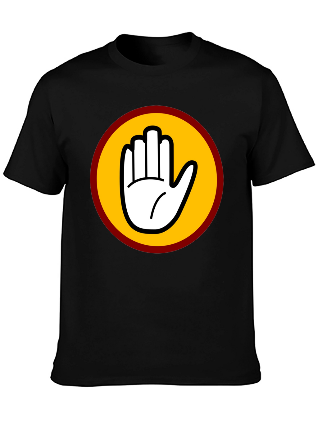 Black T-Shirt with Bold Hand Graphic