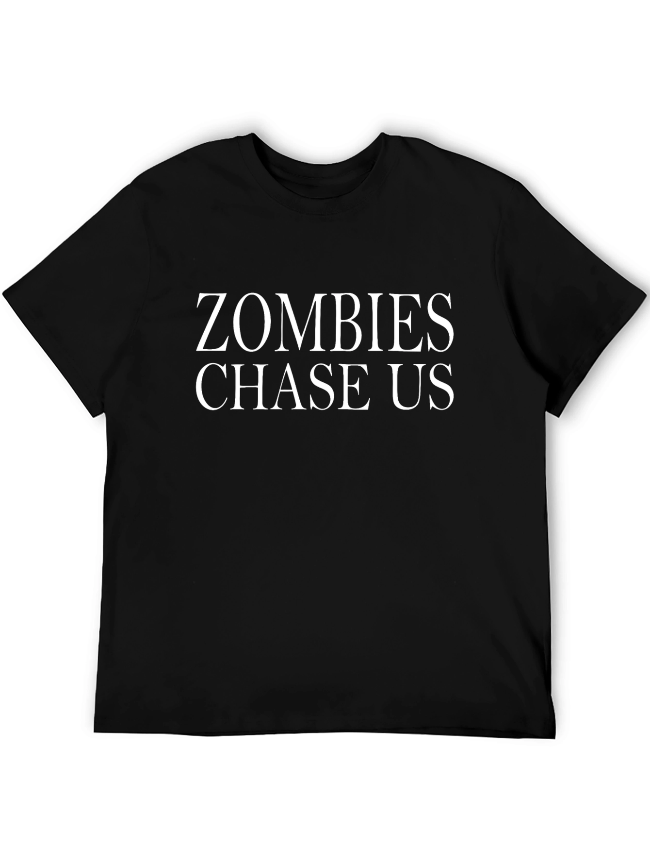 Zombies Chase Us Graphic T-Shirt - Black
