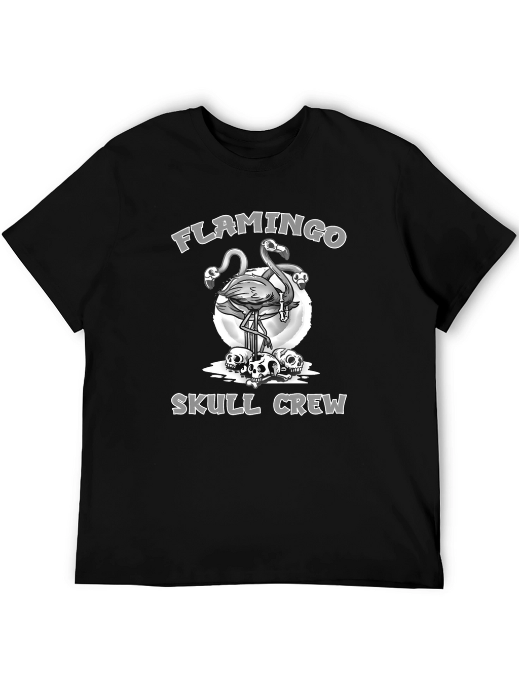 Flamingo Skull Crew Graphic Tee