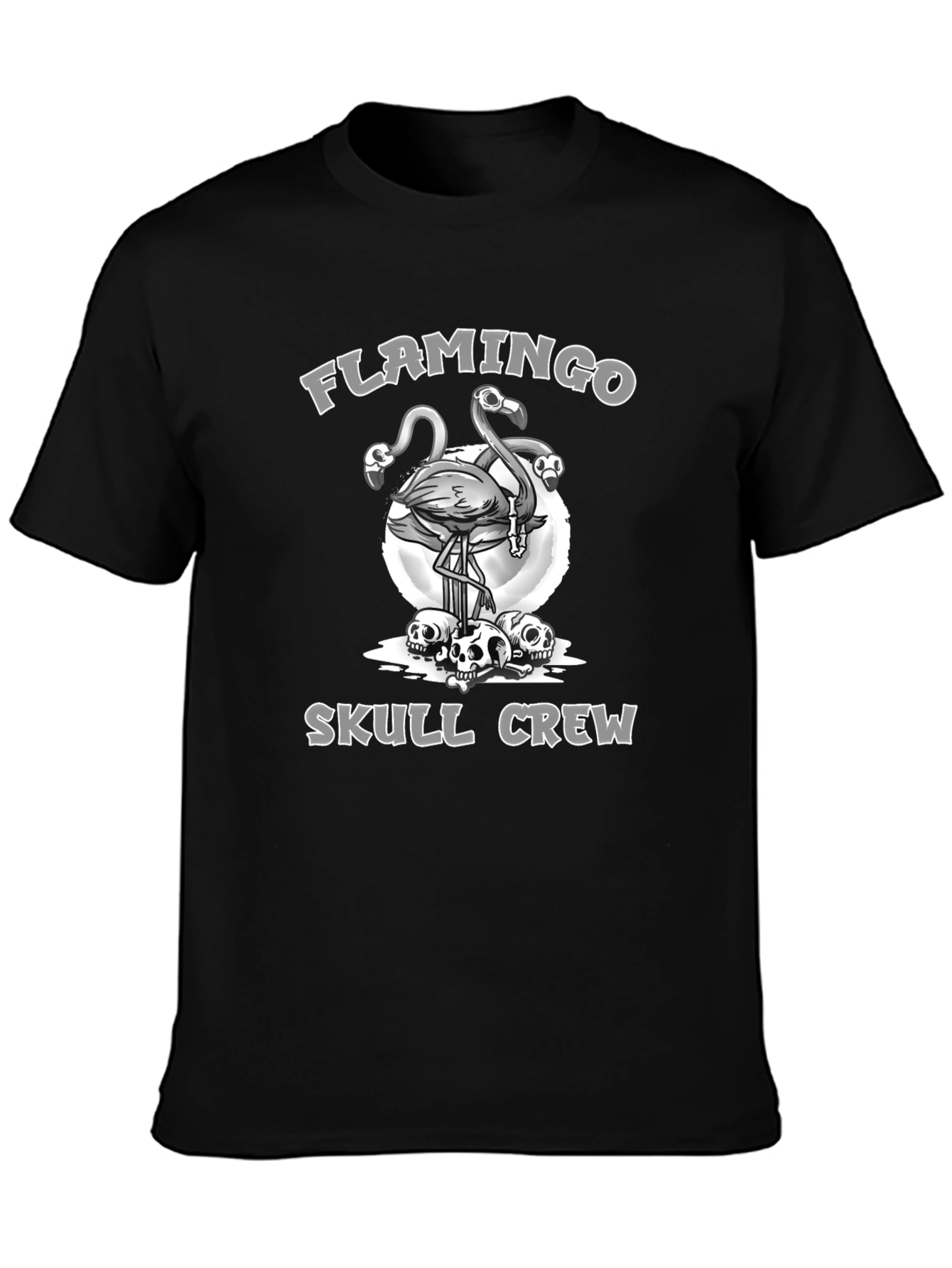 Flamingo Skull Crew Graphic Tee