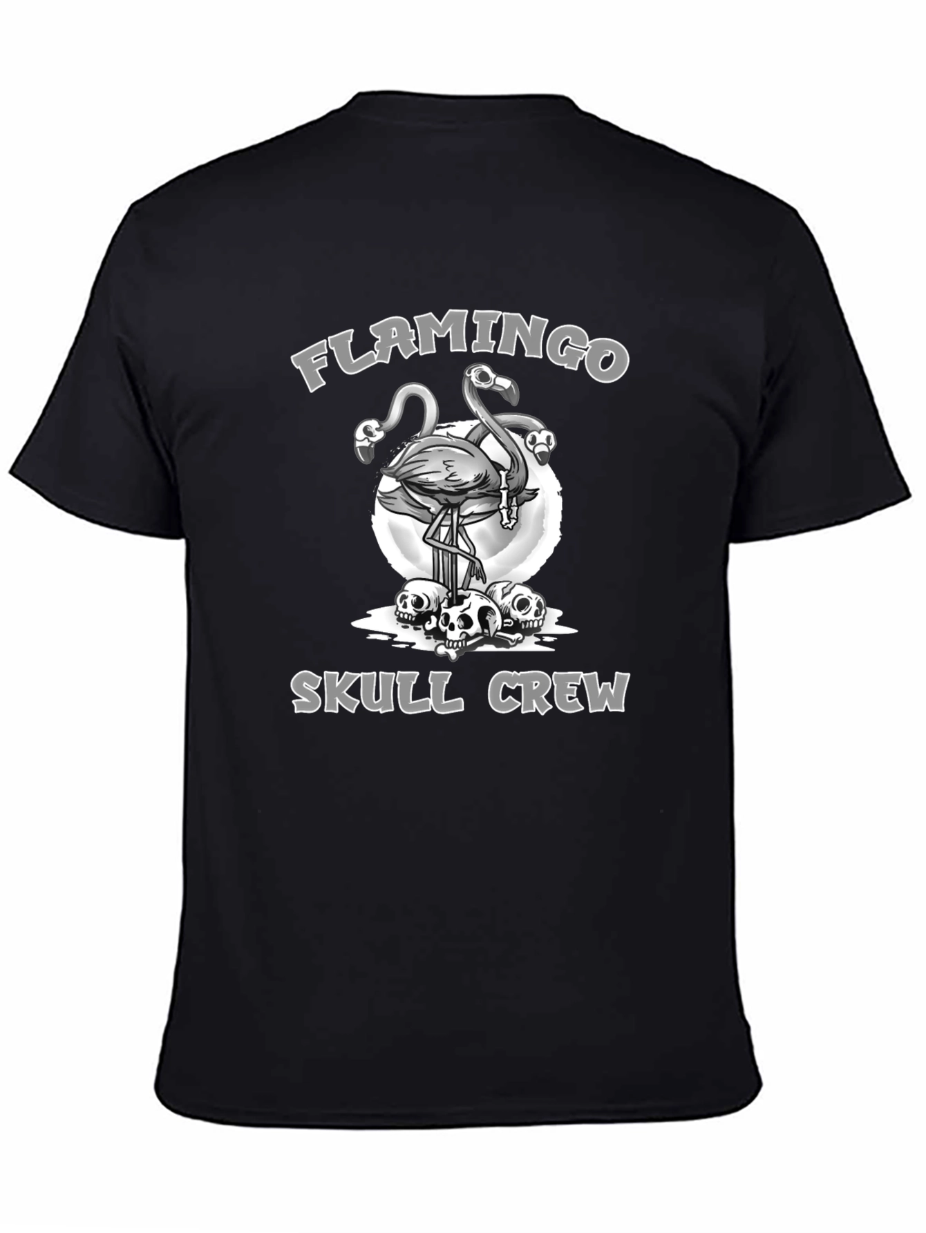 Flamingo Skull Crew Graphic Tee