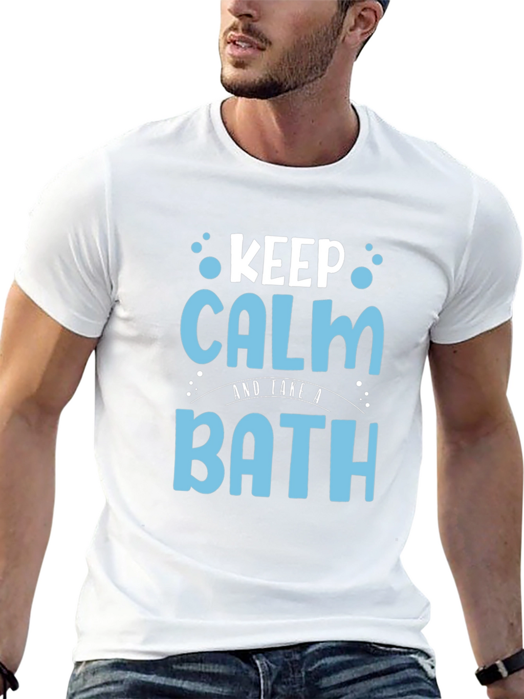 Keep Calm and Take a Bath Black T-Shirt
