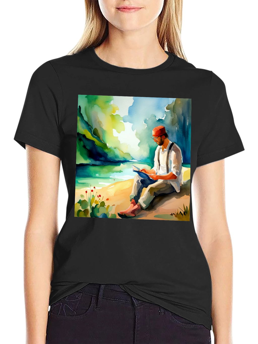 Literary Lake View Graphic Tee