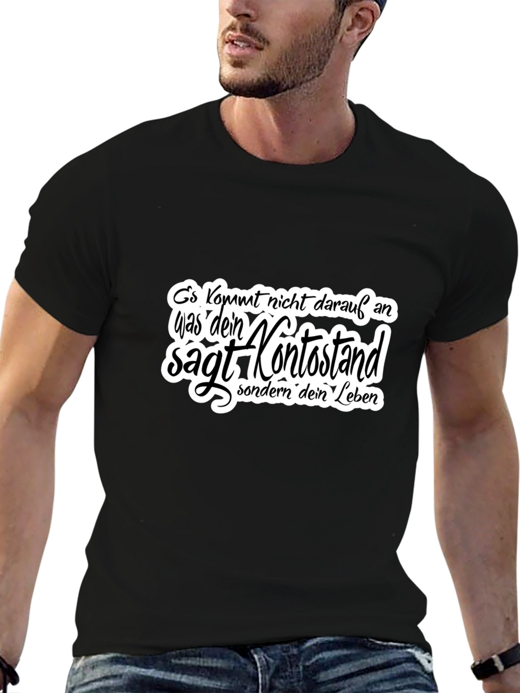 Black T-Shirt with German Quote