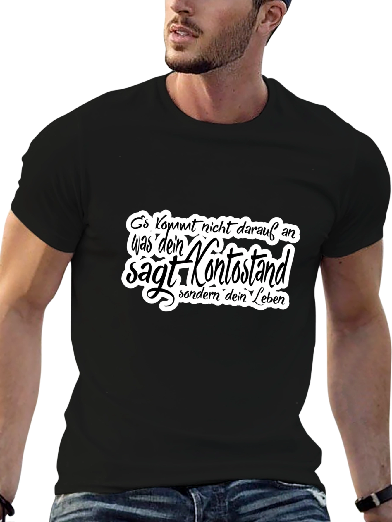Black T-Shirt with German Quote