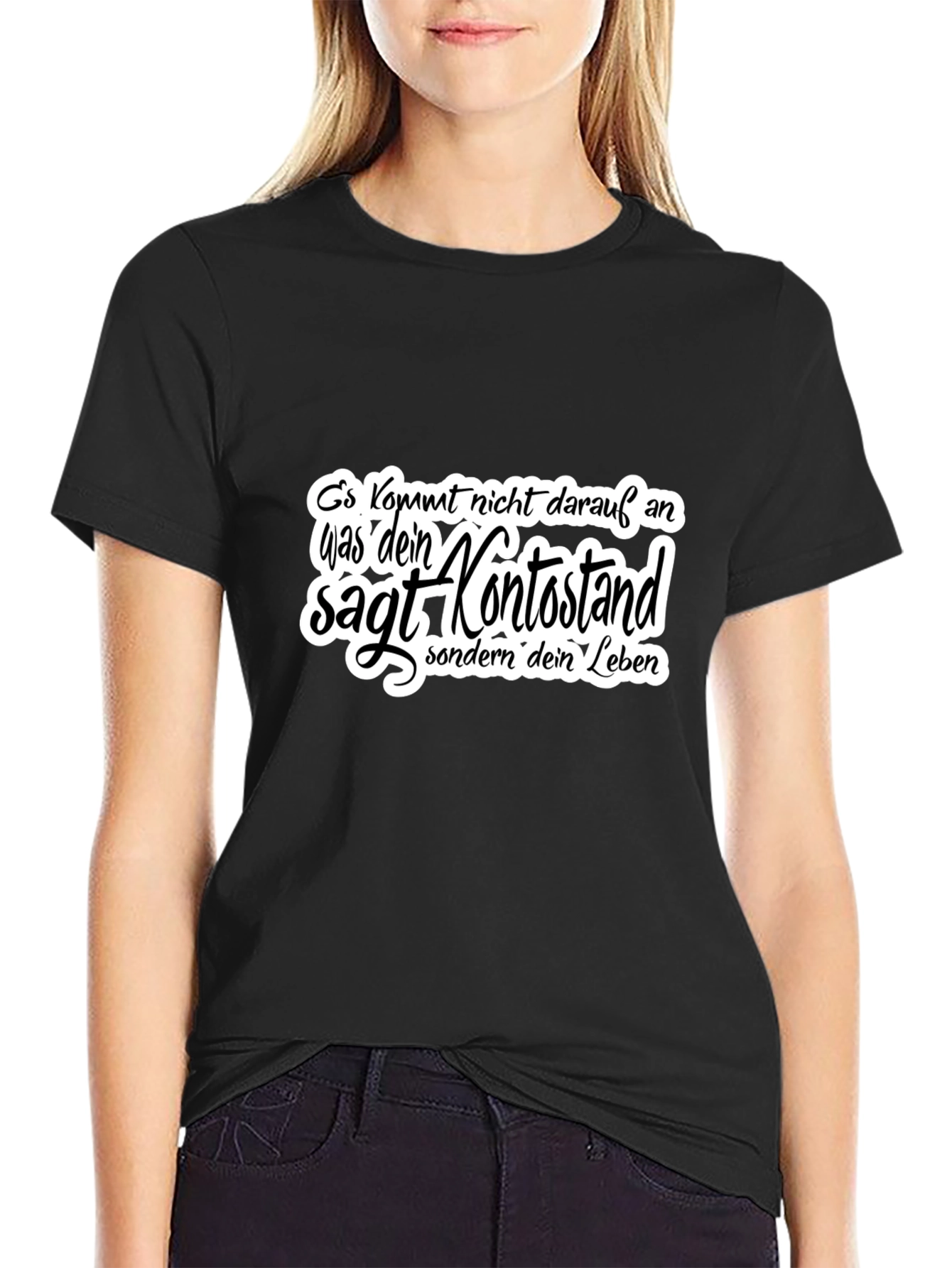 Black T-Shirt with German Quote
