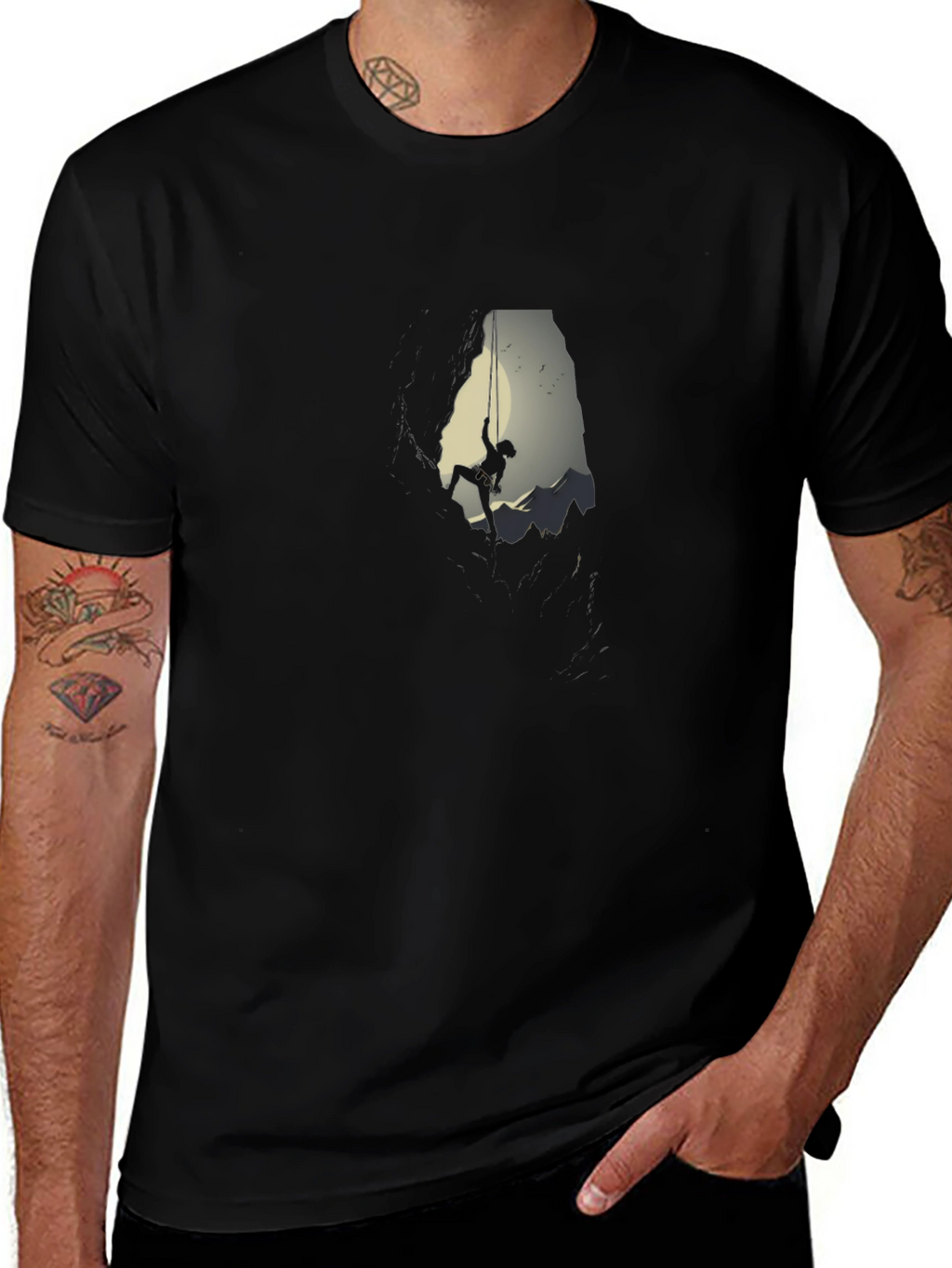 Climbing Silhouette Graphic T-Shirt