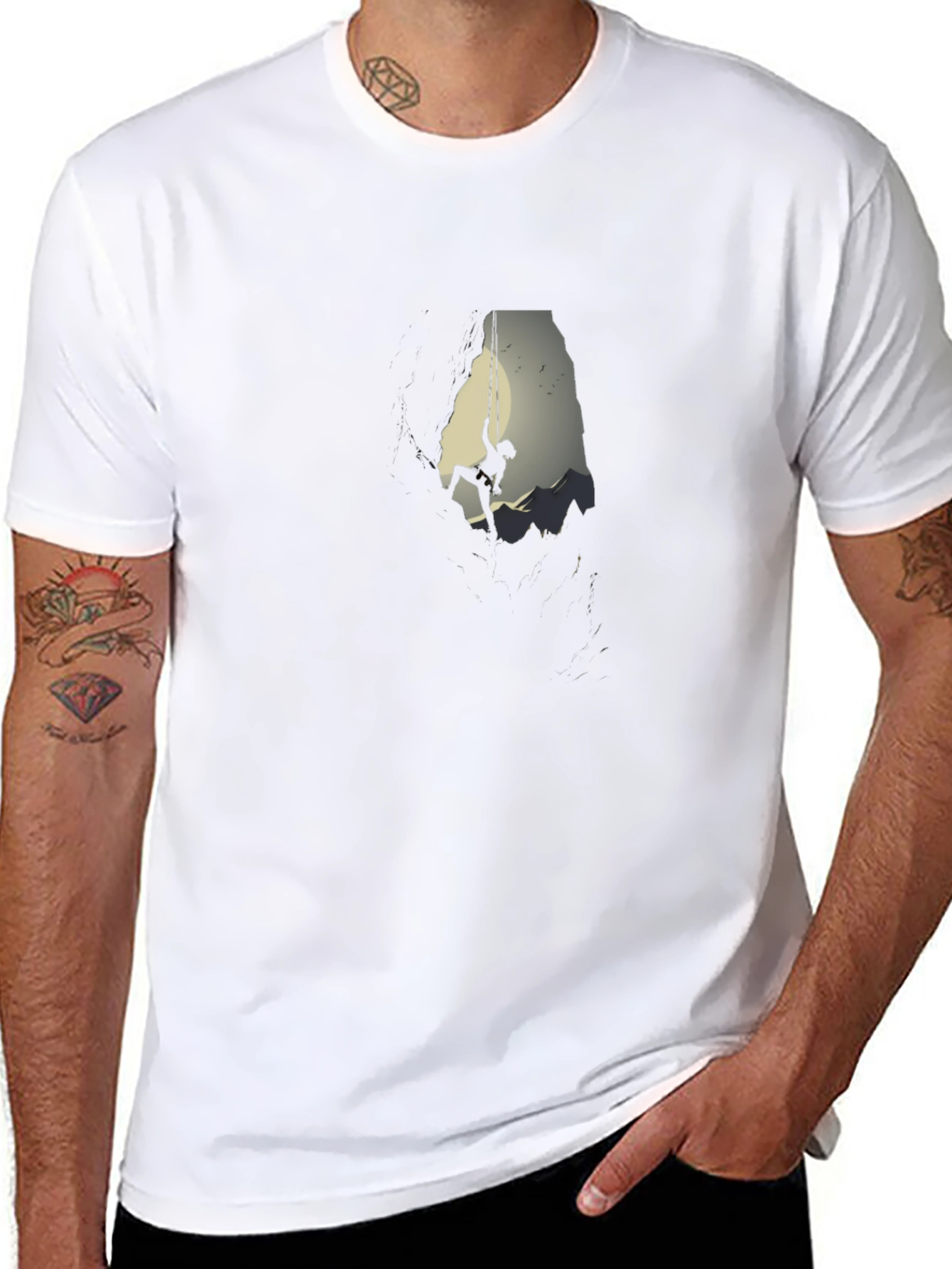Climbing Silhouette Graphic T-Shirt