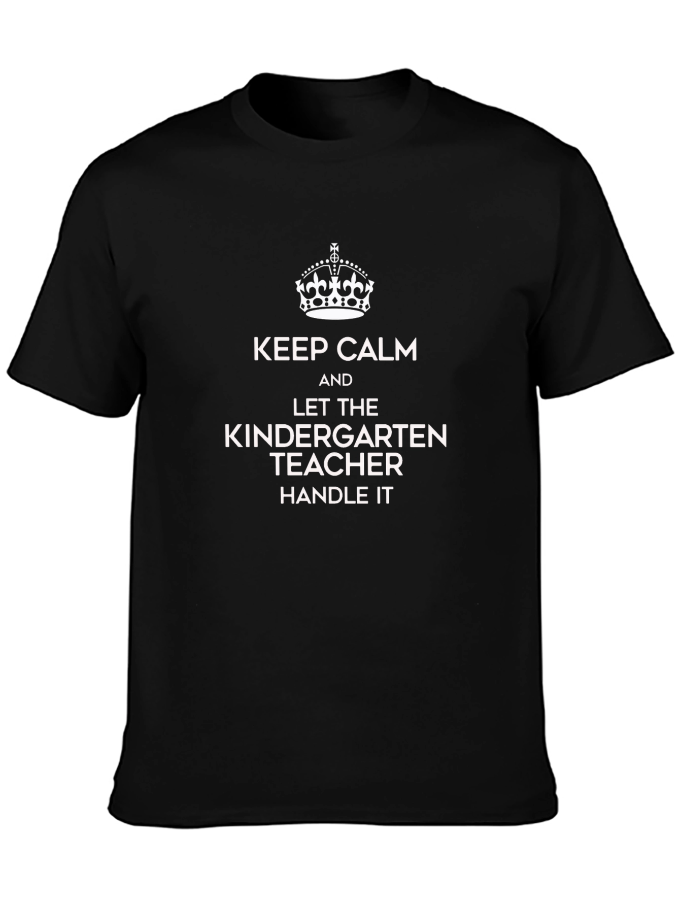 Keep Calm Kindergarten Teacher Black T-Shirt