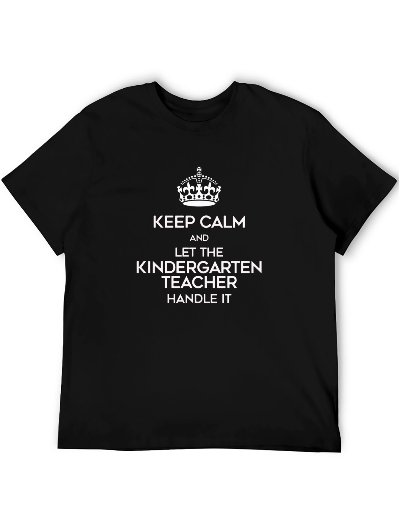 Keep Calm Kindergarten Teacher Black T-Shirt