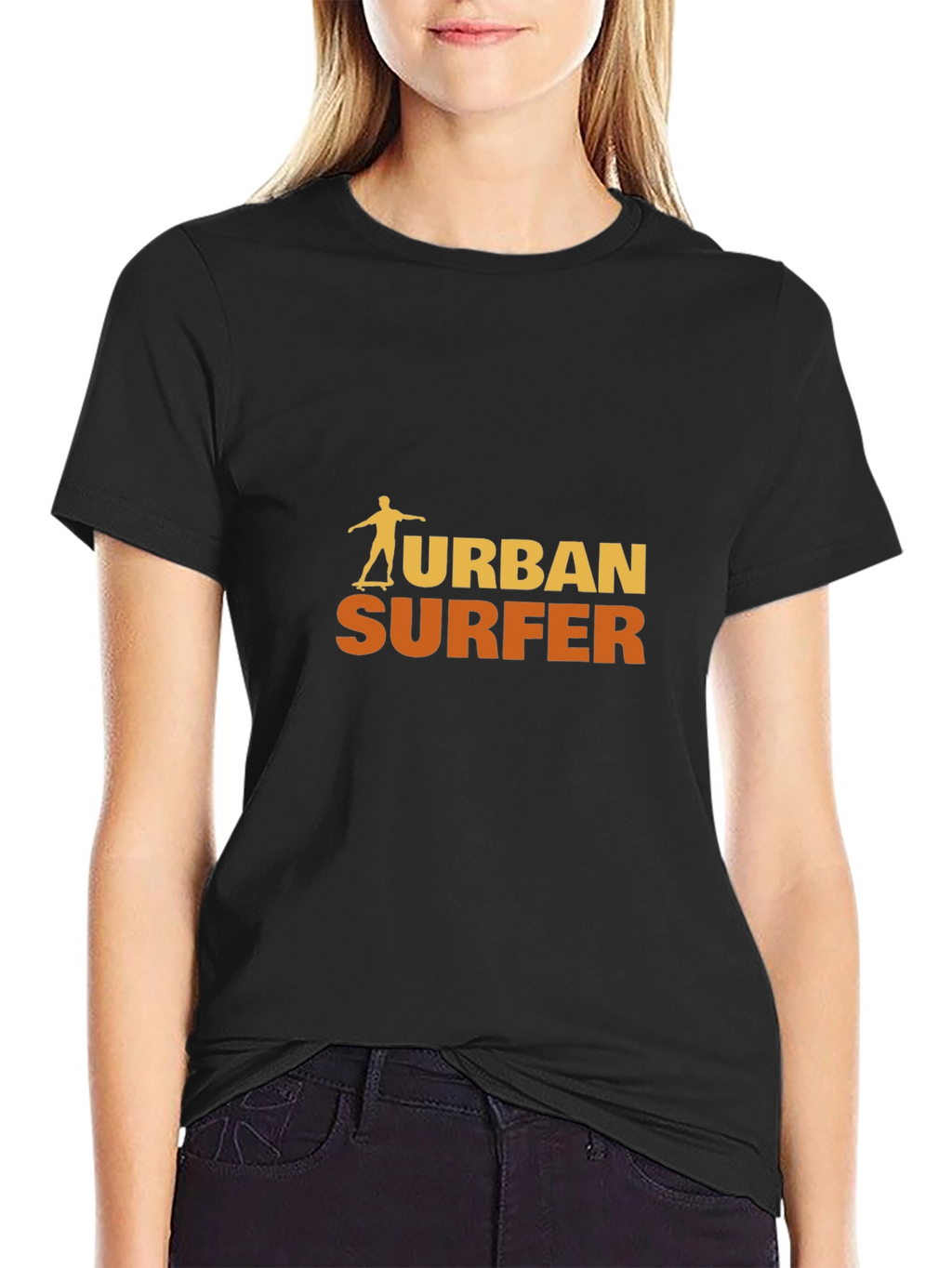 Urban Surfer Graphic Tee - Black