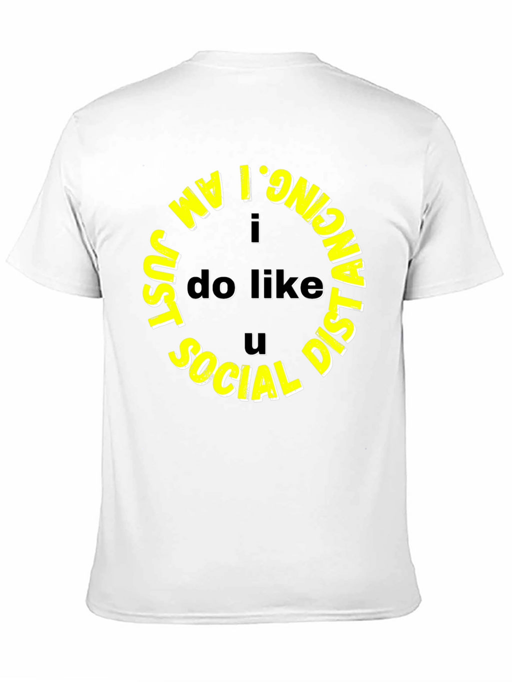 I Am Just Social Distancing Black Tee