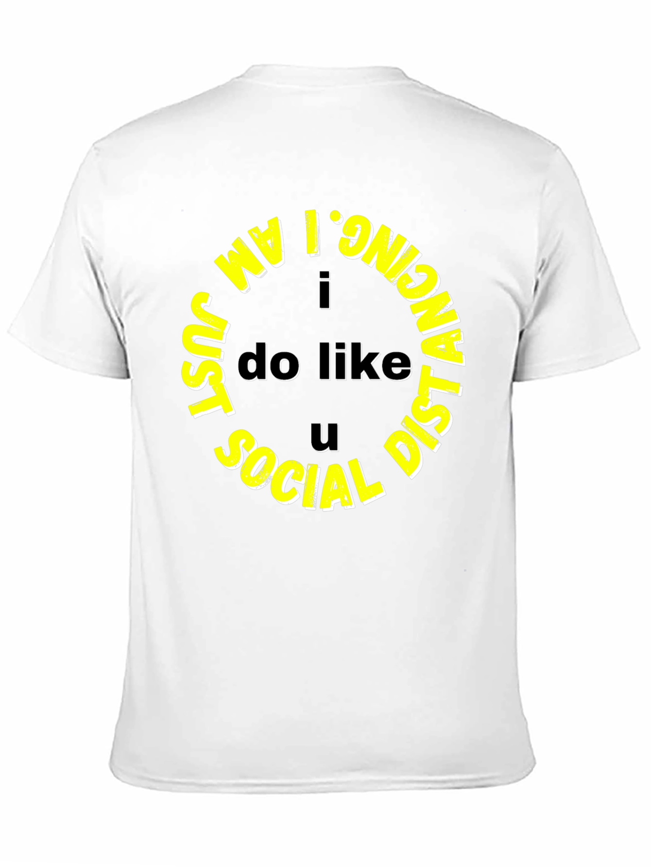 I Am Just Social Distancing Black Tee