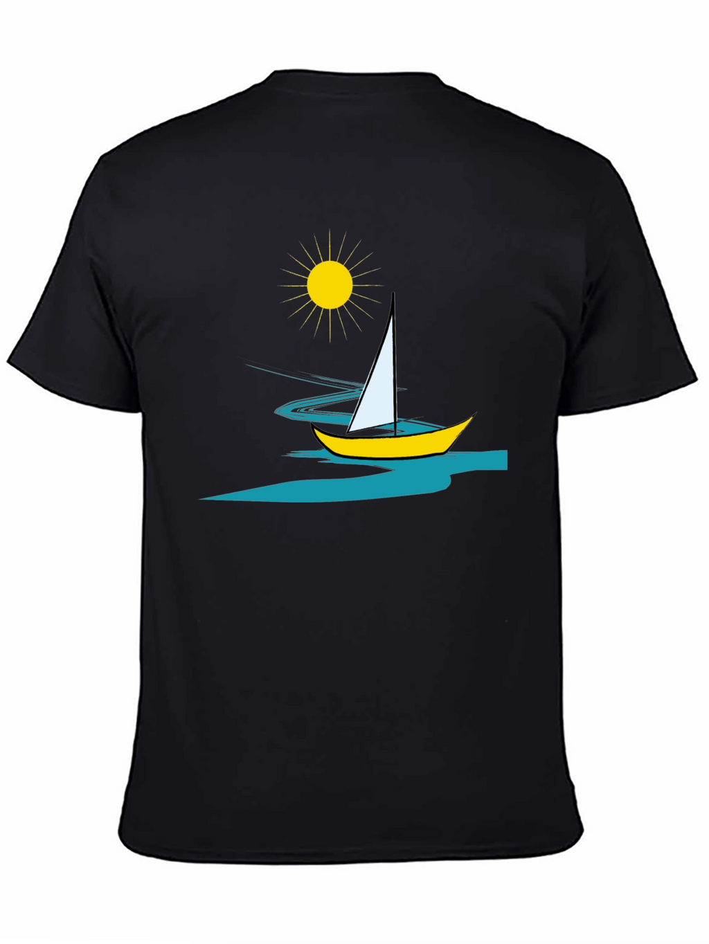 Sailing Graphic Tee - Mens Black T-Shirt