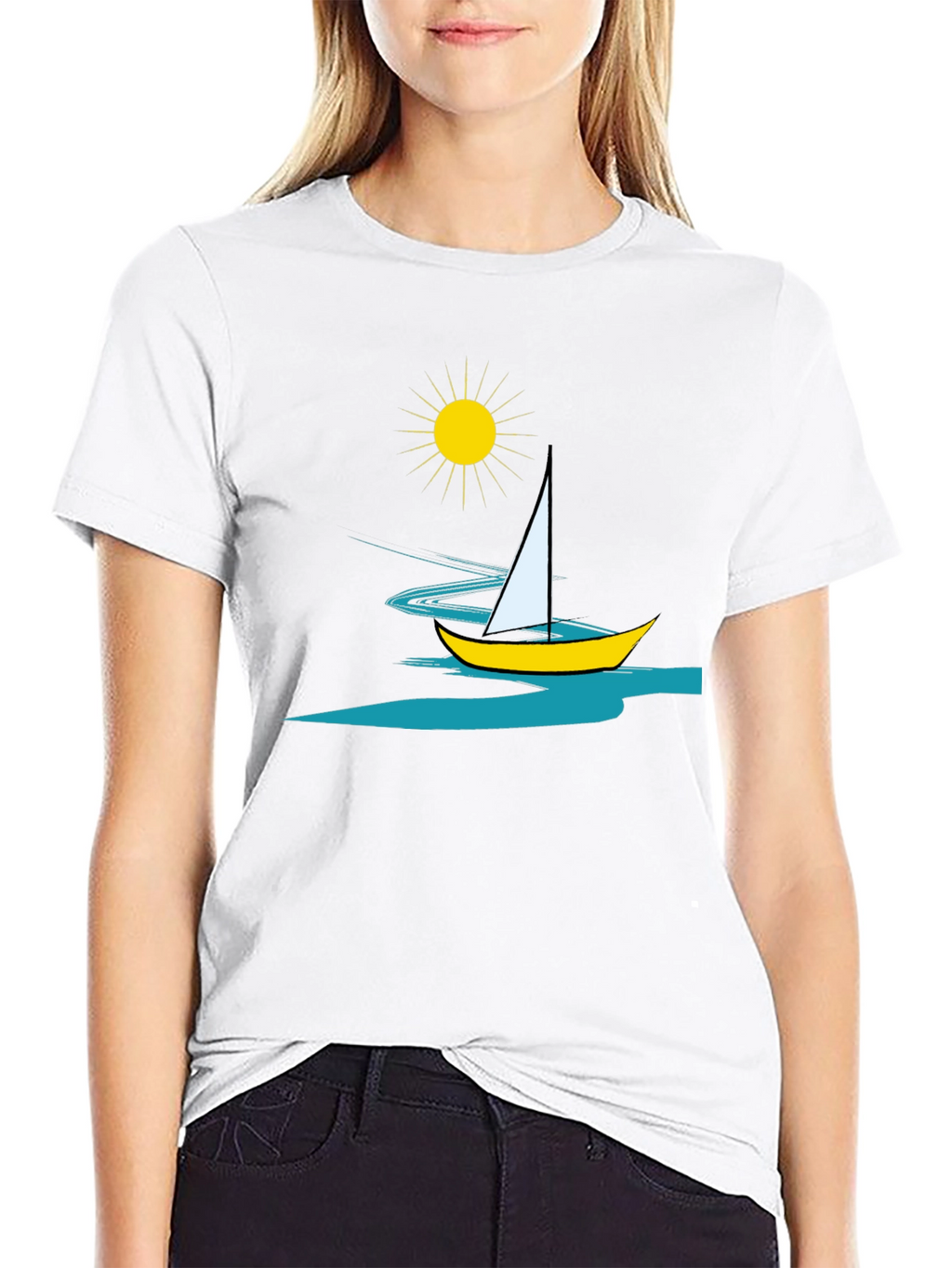 Sailing Graphic Tee - Mens Black T-Shirt