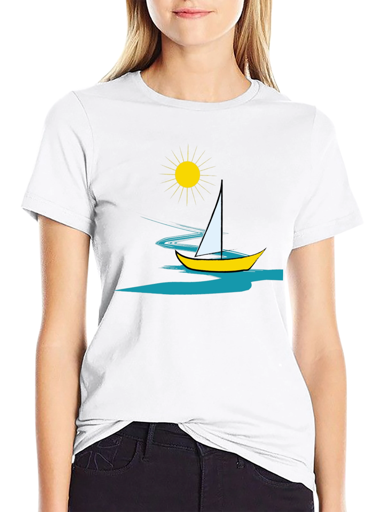 Sailing Graphic Tee - Mens Black T-Shirt