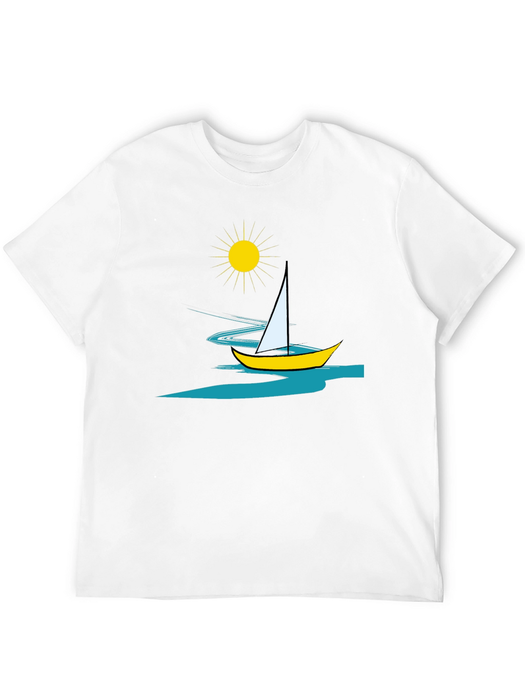Sailing Graphic Tee - Mens Black T-Shirt