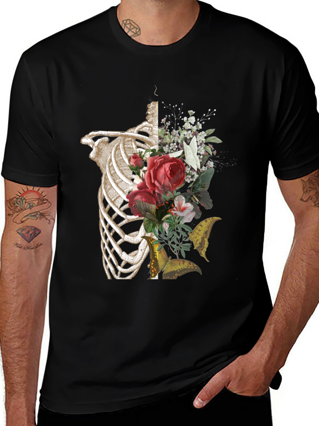 Floral Rib Cage Graphic Tee