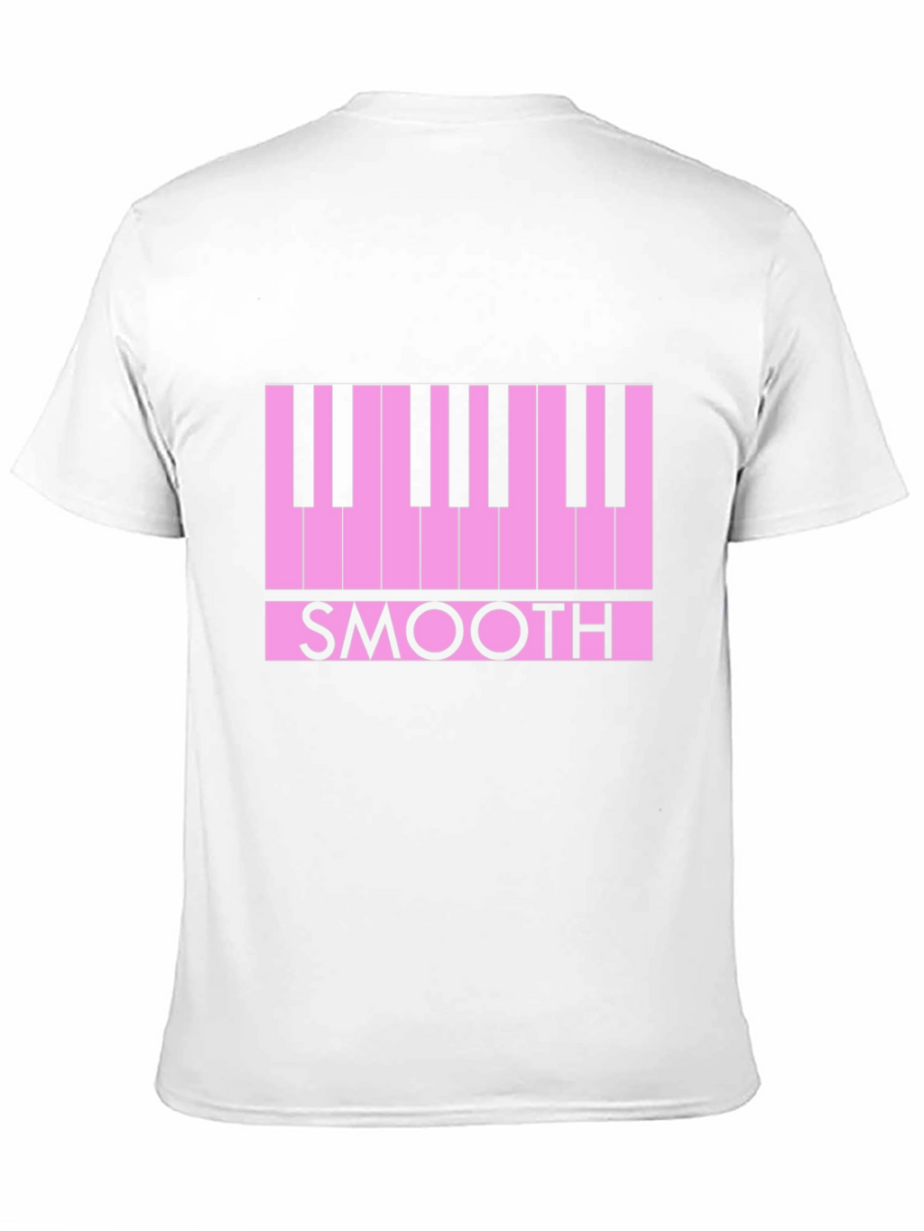 Smooth Piano Keys Graphic Tee - Black Casual T-Shirt
