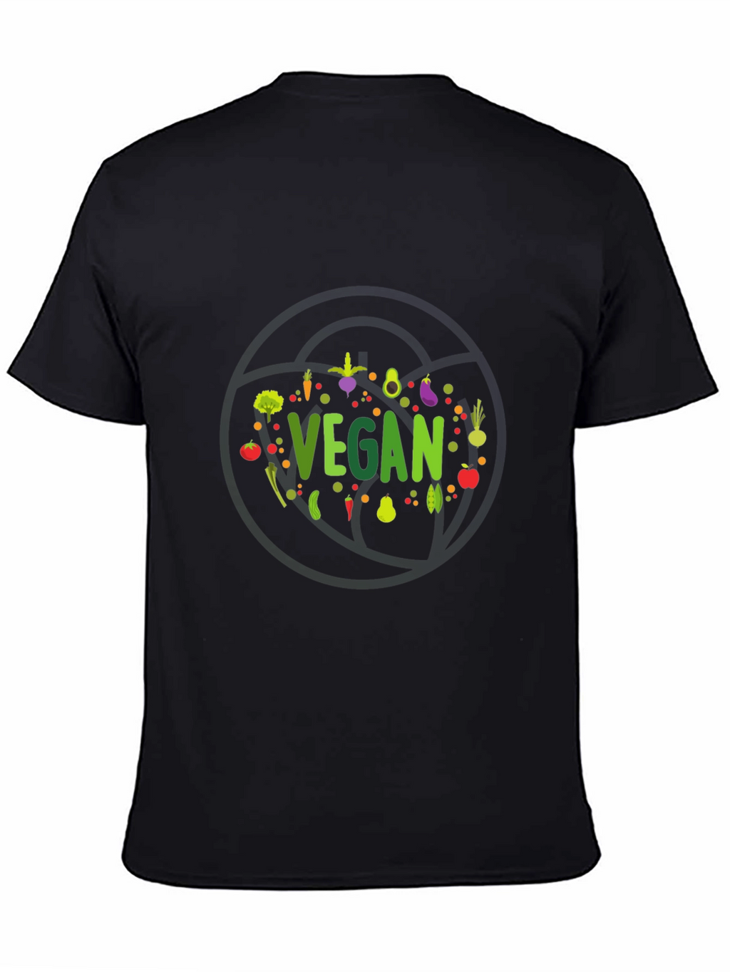 Vegan Graphic Print Black T-Shirt