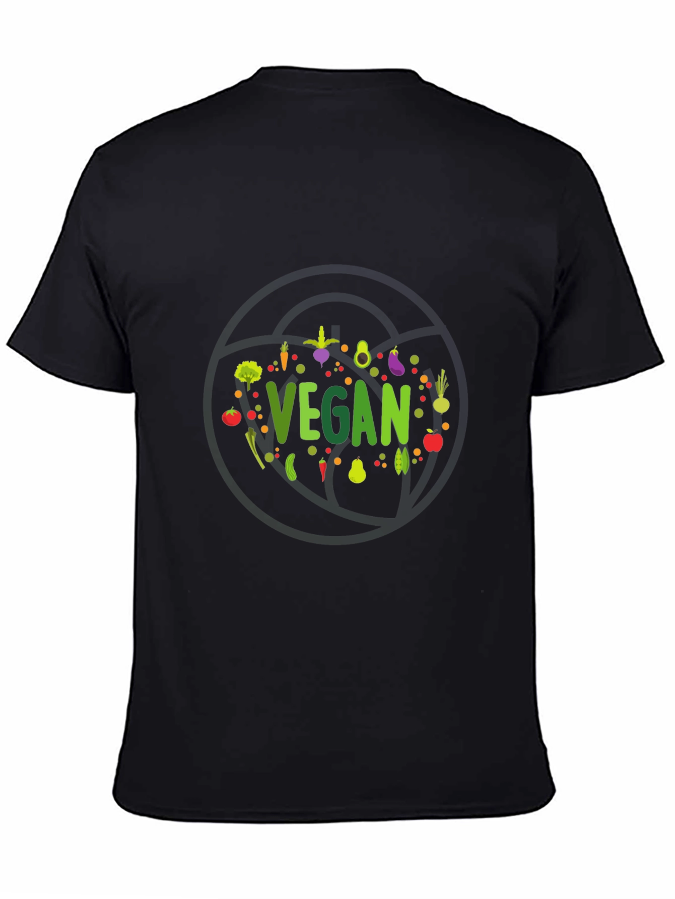 Vegan Graphic Print Black T-Shirt