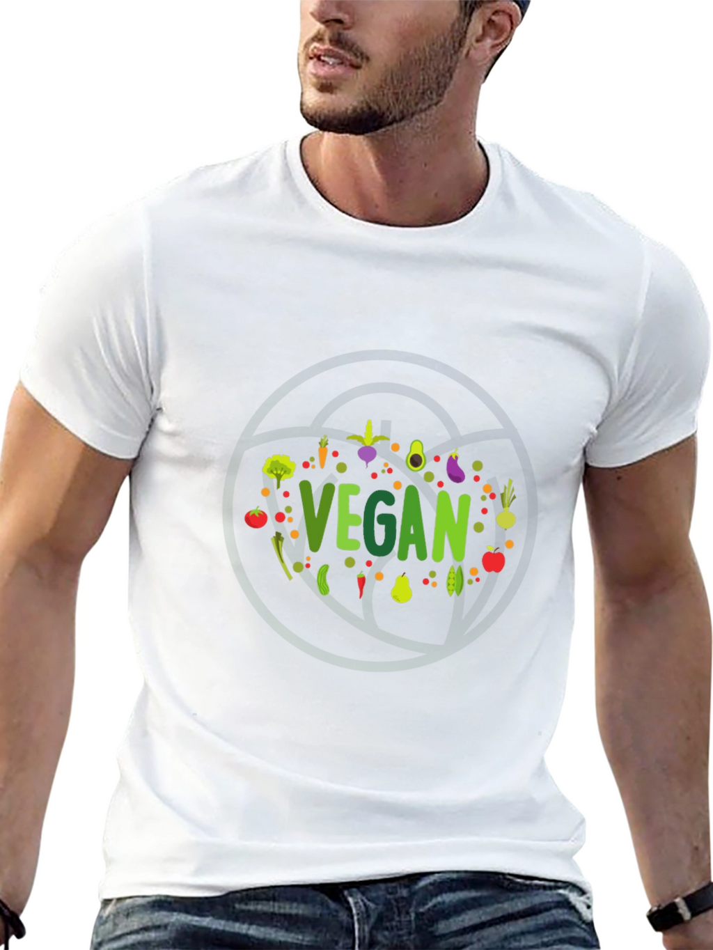 Vegan Graphic Print Black T-Shirt